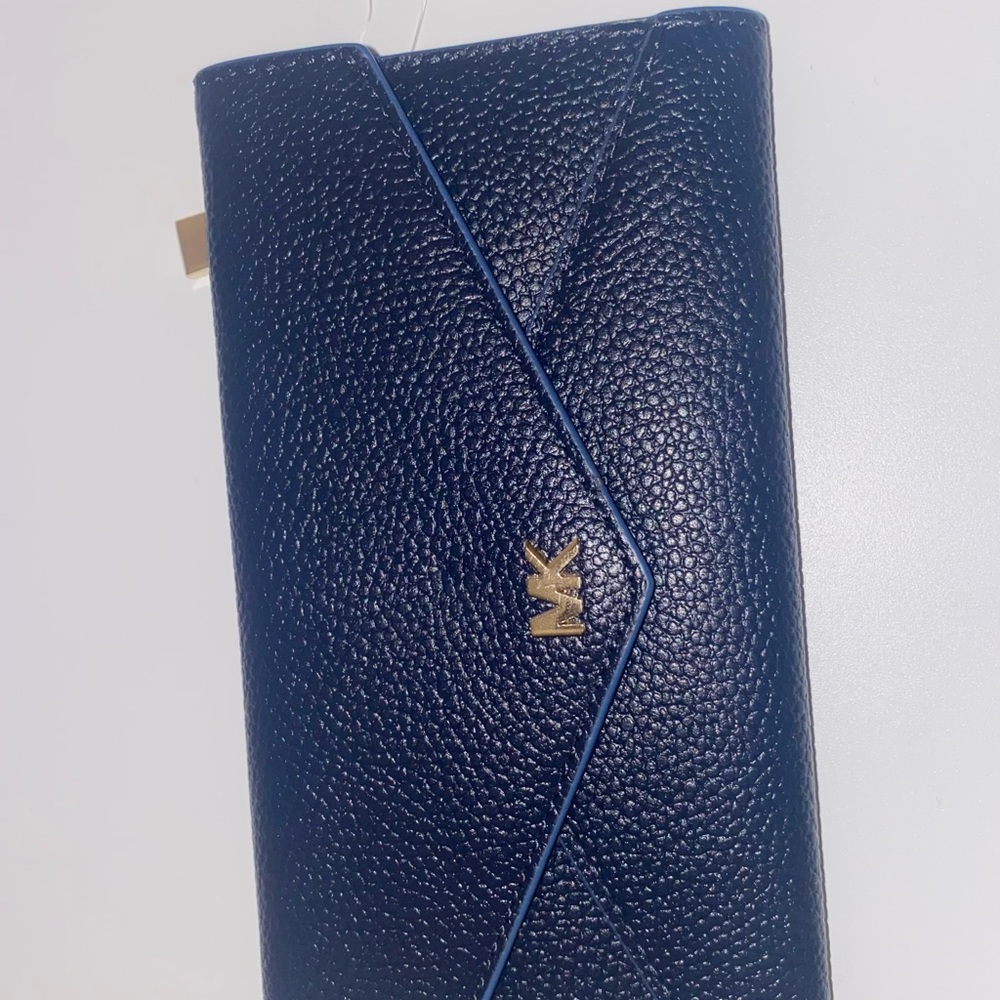 Michael Kors MK Blue Rhea Backpack, Tri-Fold Wallet, & Drawstring Bag Set - Picture 8 of 14